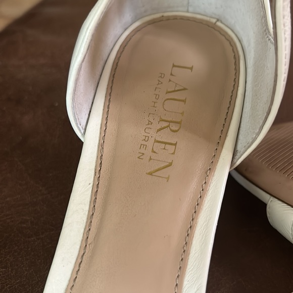 Ralph Lauren Lauren Folly strappy criss cross ankle strapped leather sandals 8.5 - Picture 5 of 9